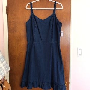 Old Navy denim fit and flare dress - NWT